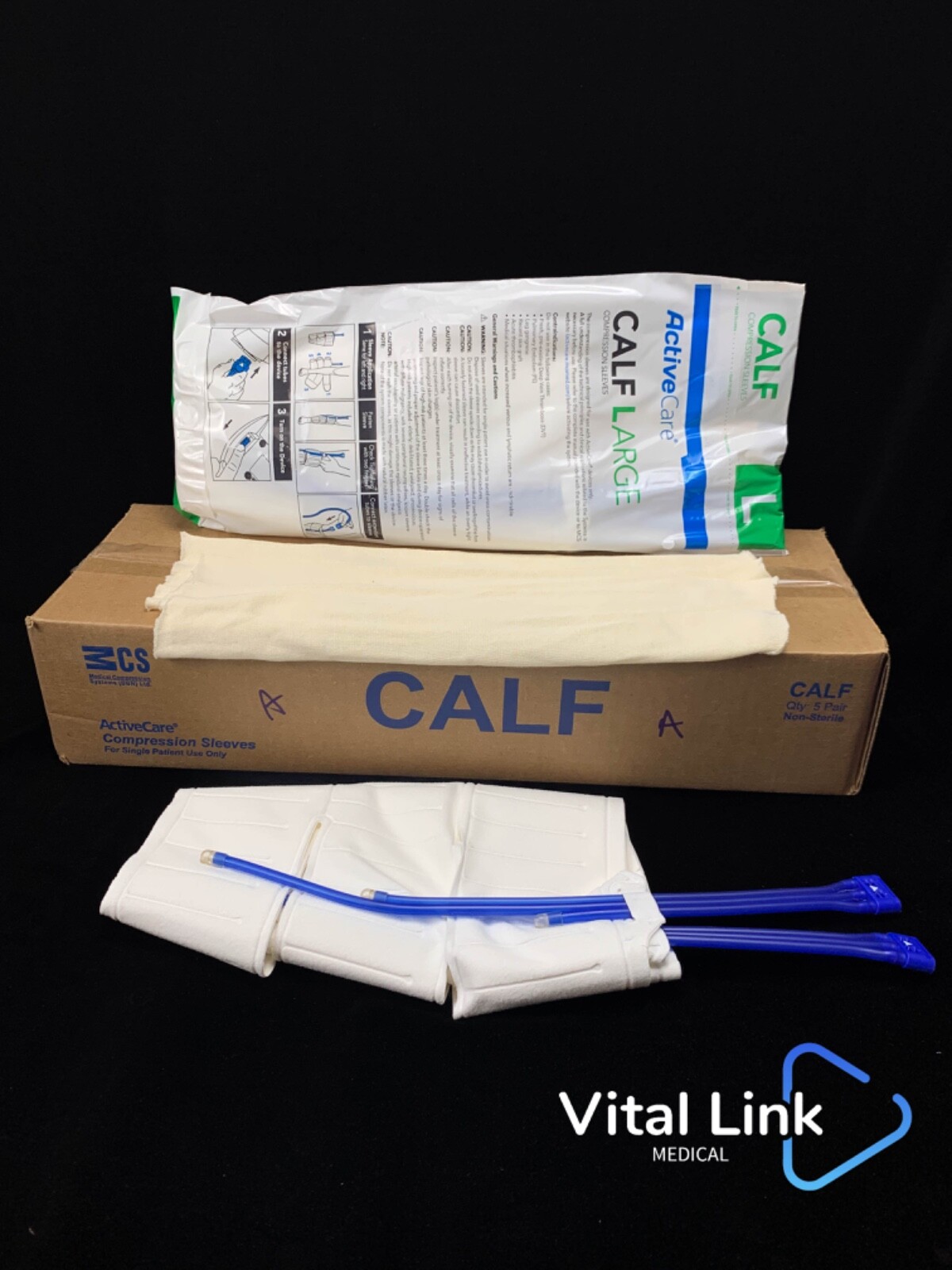Zimmer ActiveCare Calf Compression Sleeves, Large With Stockinette A201C220S (5)