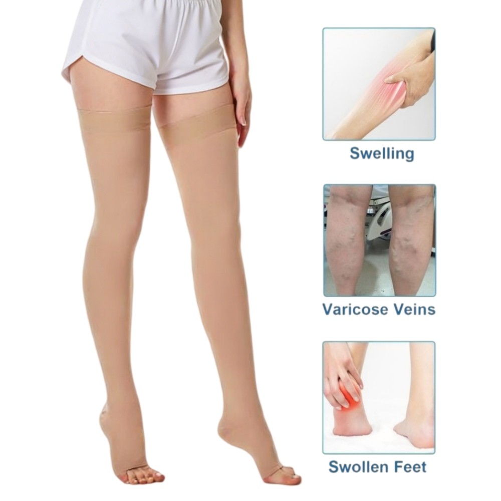 Compression Stockings Medical Women Men 20-30 mmHg Thigh High Varicose Graduated