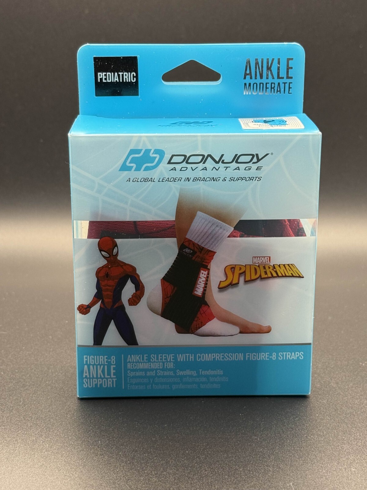 DONJOY ADVANTAGE MODERATE FIGURE 8 ANKLE SUPPORT – YOUTH – SPIDERMAN