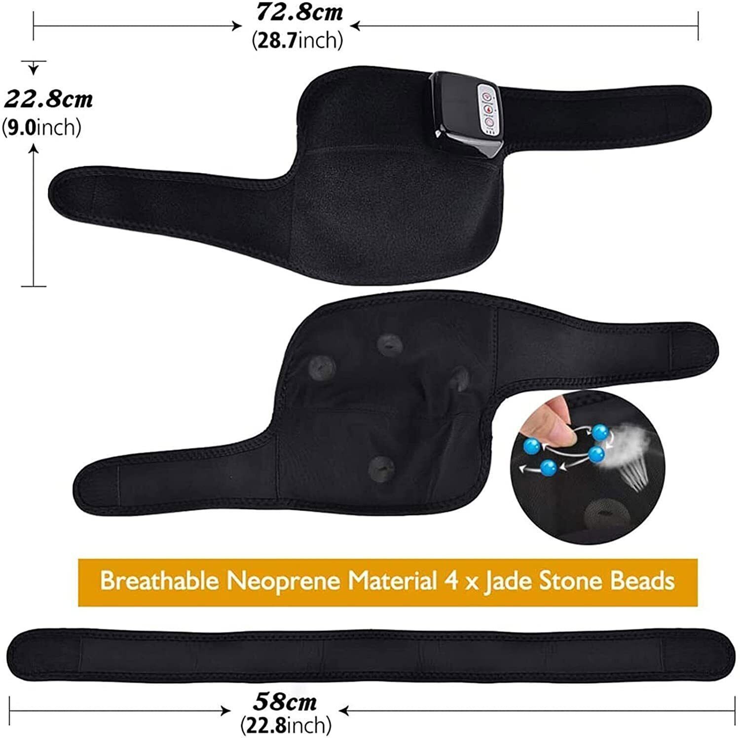 3-In-1 Thermal Infrared Physiotherapy Device ABS+Fabric Joint Massage Vibrator