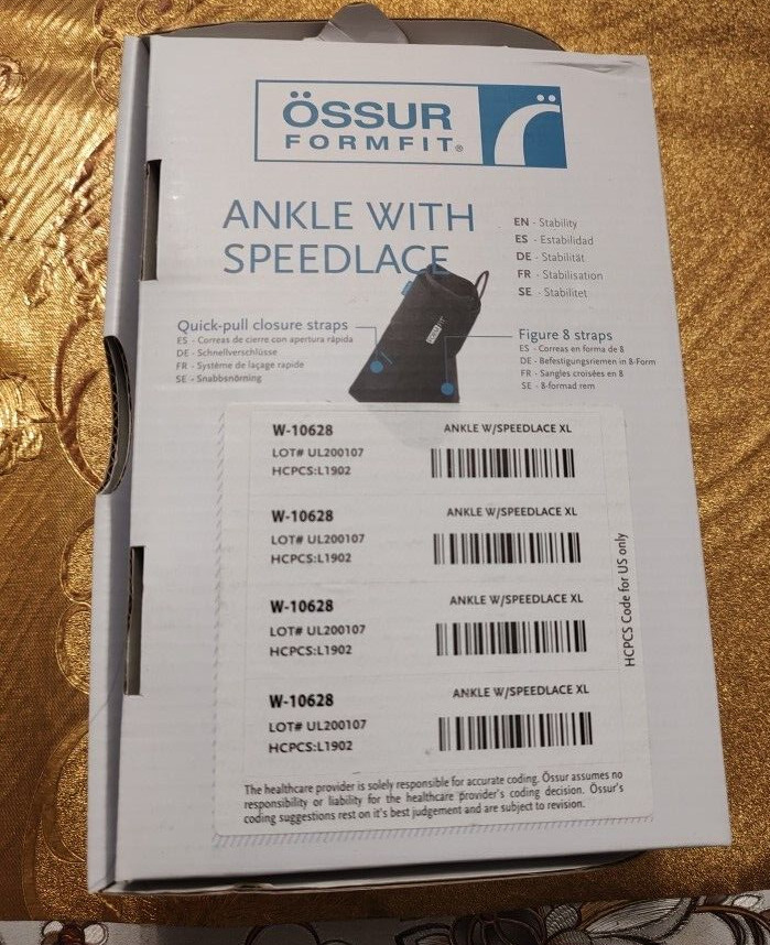 New in box Ossur FormFit Ankle Brace with Speedlace Size XL