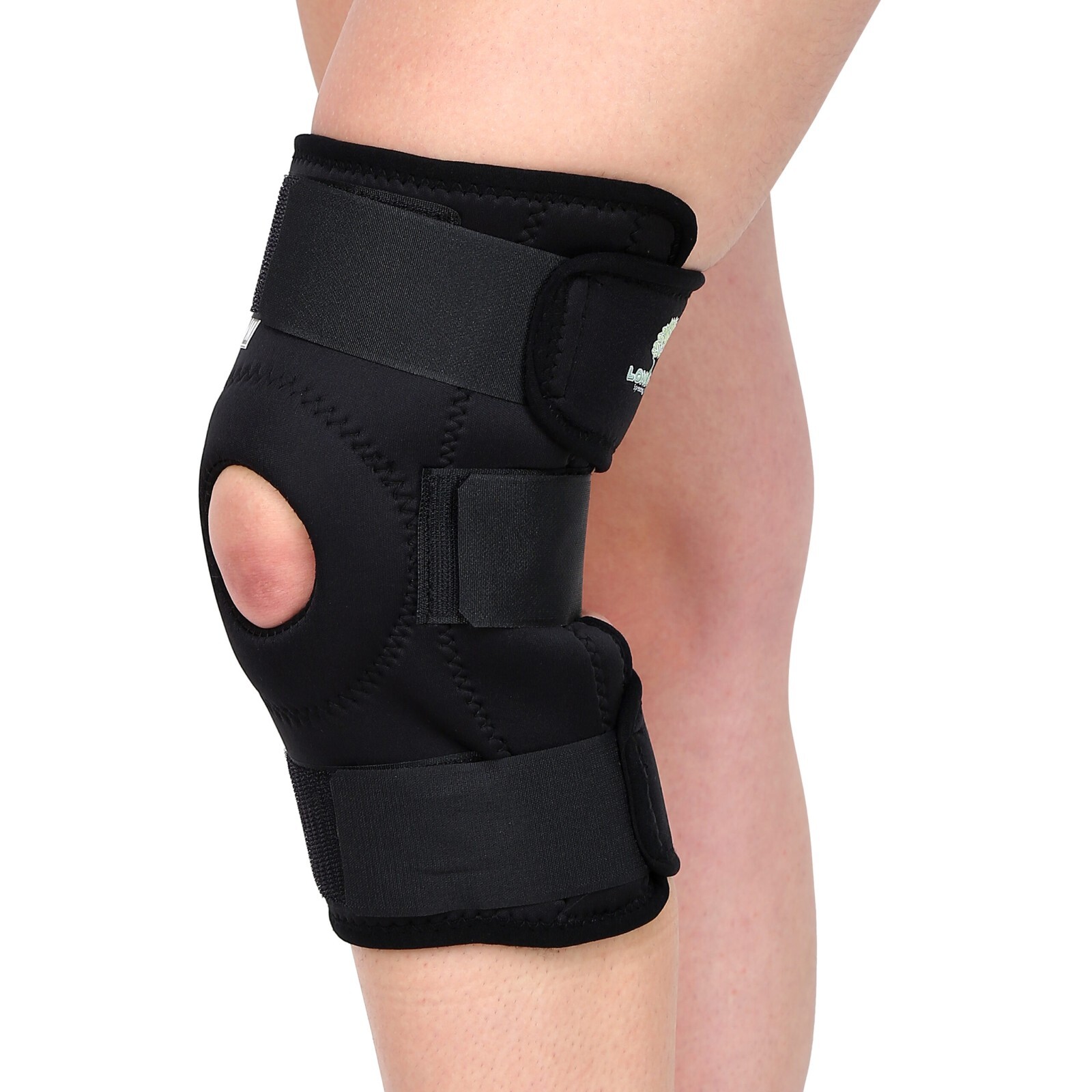 Longlife Hinged Knee Support 12 × 10 × 1 cm Adjustable Size Grey Color Sleeve