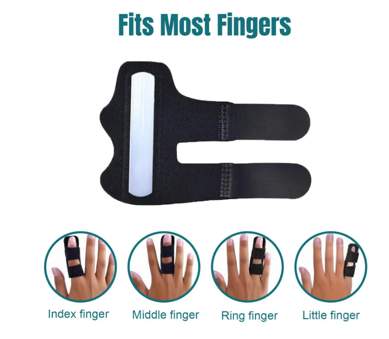 Finger Splint 2Pcs, Trigger Finger Splint Brace for Middle, Index, Ring Fingers