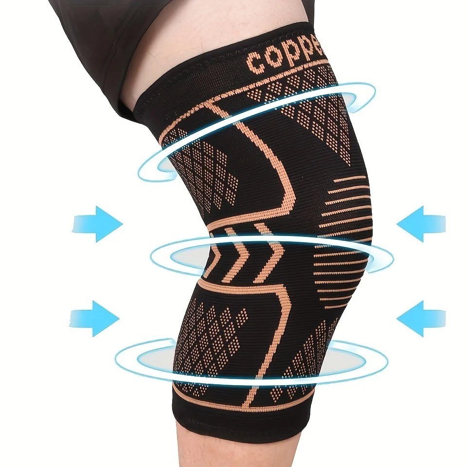 2 PCS Compression Knee Brace for Men, Women, Copper Compress Sleeve Top Quality