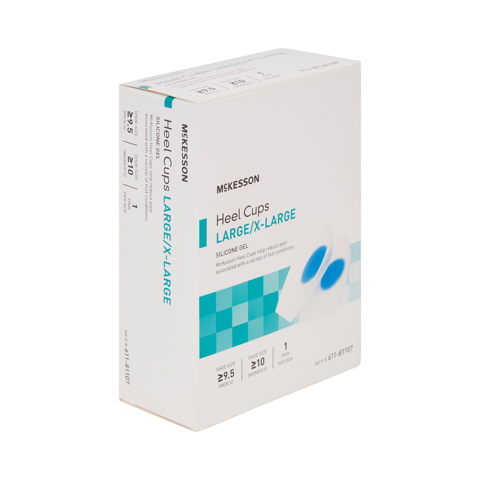 McKesson Clear Heel Cup LargeX-Large Non-Closure for the Foot 611-81107