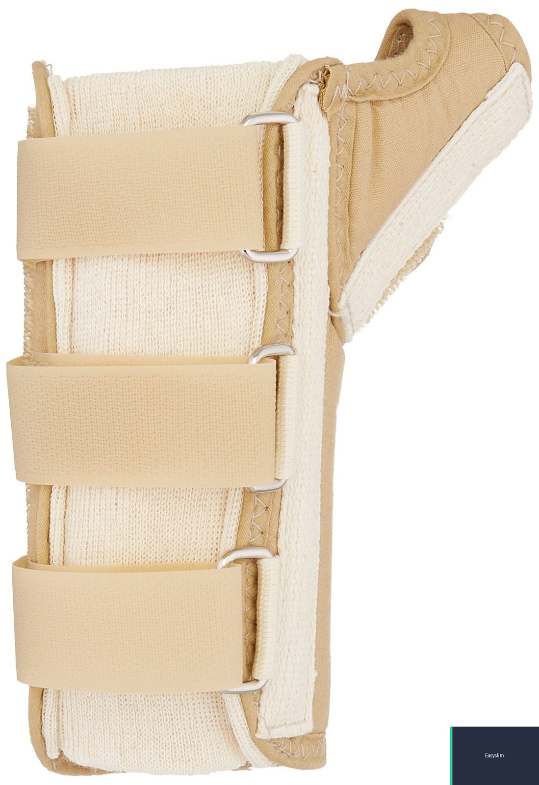 D-Ring Wrist and Thumb Spica Splint Support Brace, Left Hand, X-Small