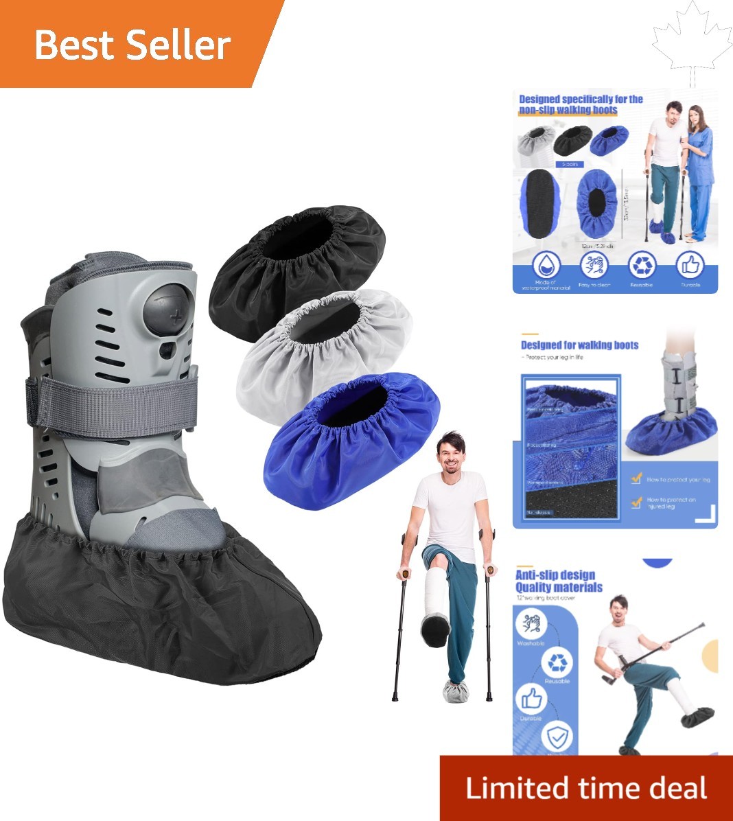 Large Reusable Waterproof Boot Covers – 12 Pairs, Perfect for Every Occasion