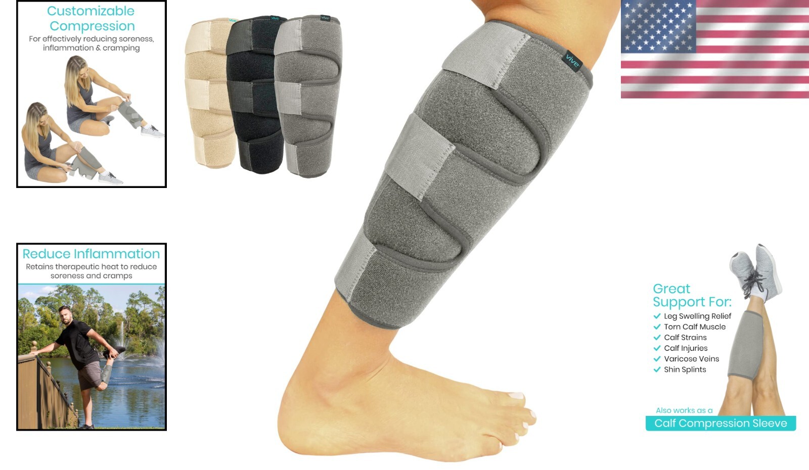 Calf Compression Wrap – Adjustable Support for Enhanced Circulation and Recovery