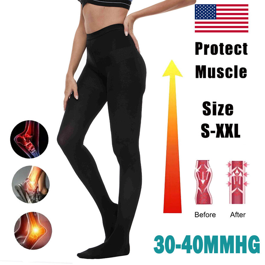 Opaque Compression Stocking Pantyhose Therapeutic Support 30-40mmHg