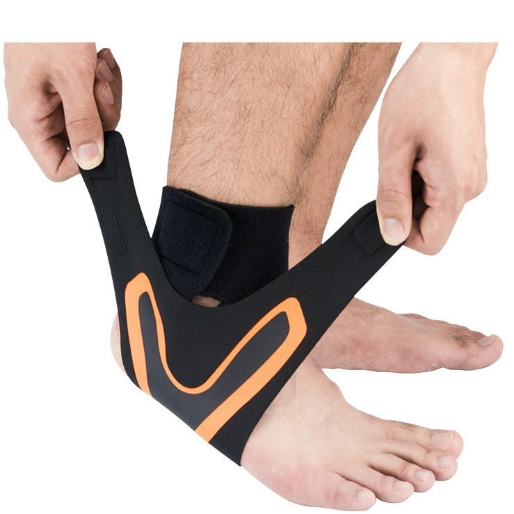 Ankle Support Brace Compression Stabilization Sleeve Black M 2pcs Left Right