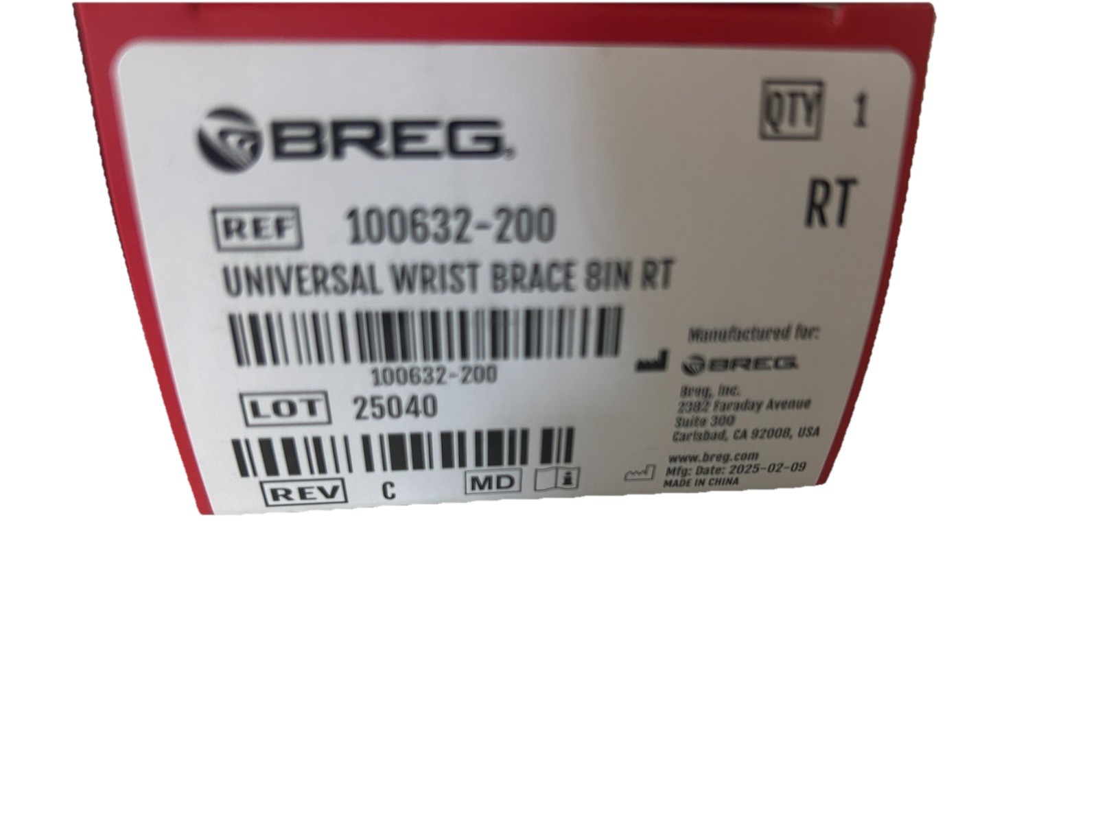 Breg Universal Wrist Brace 8IN Right L3908 – New, FREE Shipping