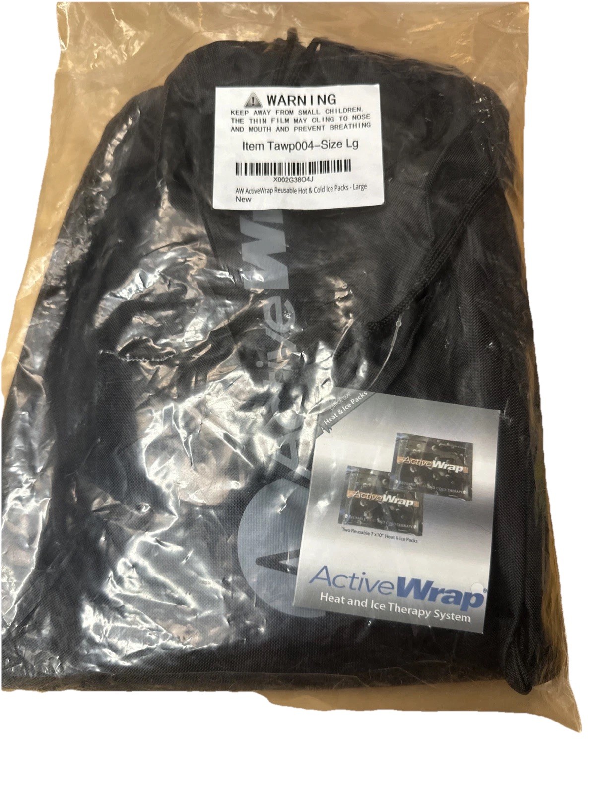 NWT Activewrap Heat & Ice Therapy System Heat & Ice Packs Large Size Cover Bag