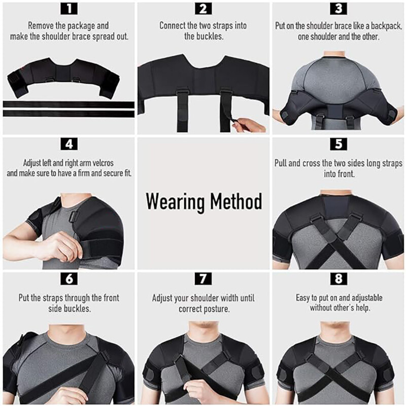 Shoulder Brace Support Torn Rotator Cuff AC Joint Compression Sleeve Pain Relief