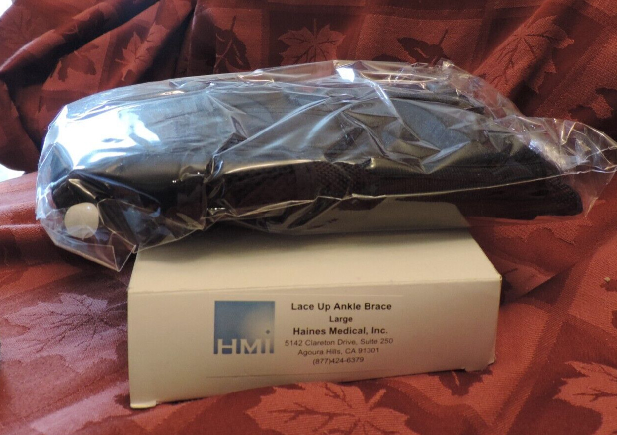 HAINES LARGE LACE UP ANKLE BRACE NEW IN BOX LOOK