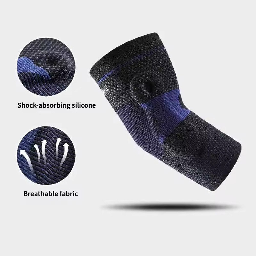 Elbow Pads Silicone Compression Elbow Protection Elbow Support Tennis Basketball