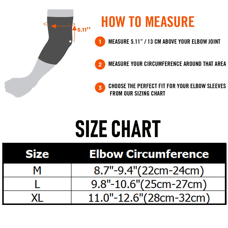 Elbow Brace Compression Support Sleeve Arthritis Tendonitis Reduce Joint Pain