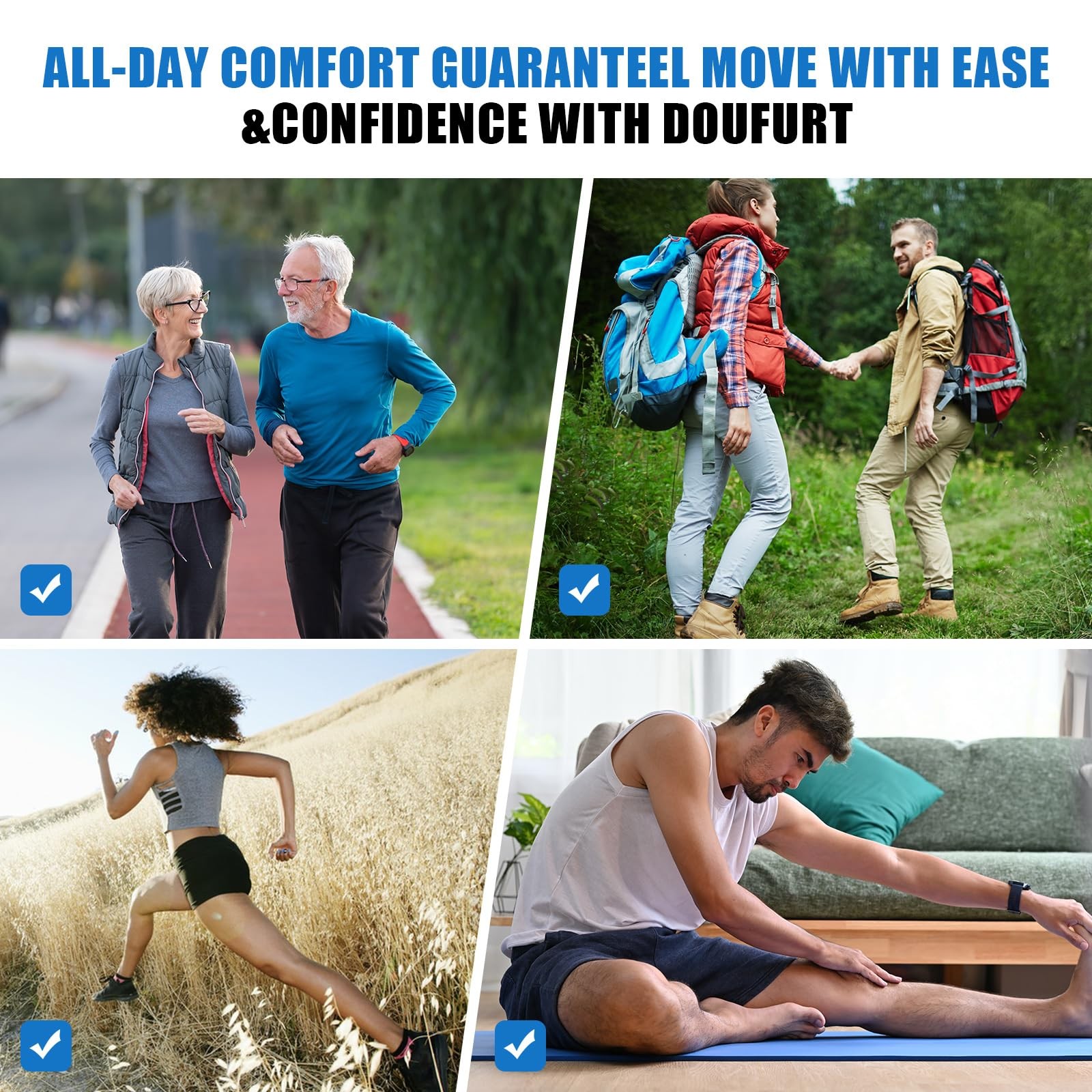 Knee Brace for Women Men Compression Sleeve Meniscus Tear Patella Stabilizer