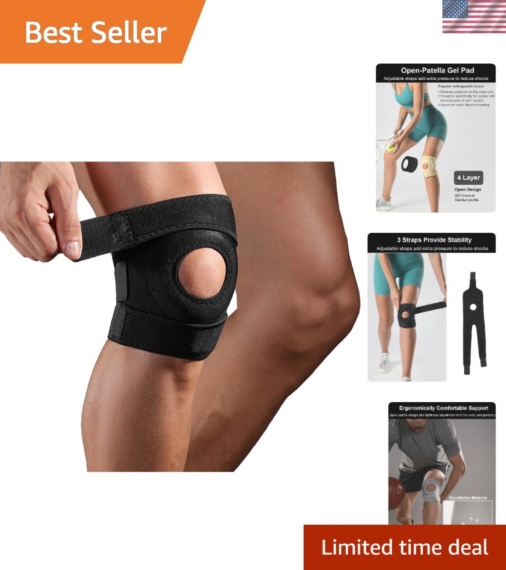 Knee Brace with Open-Patella Design – Adjustable Support for Active Adults
