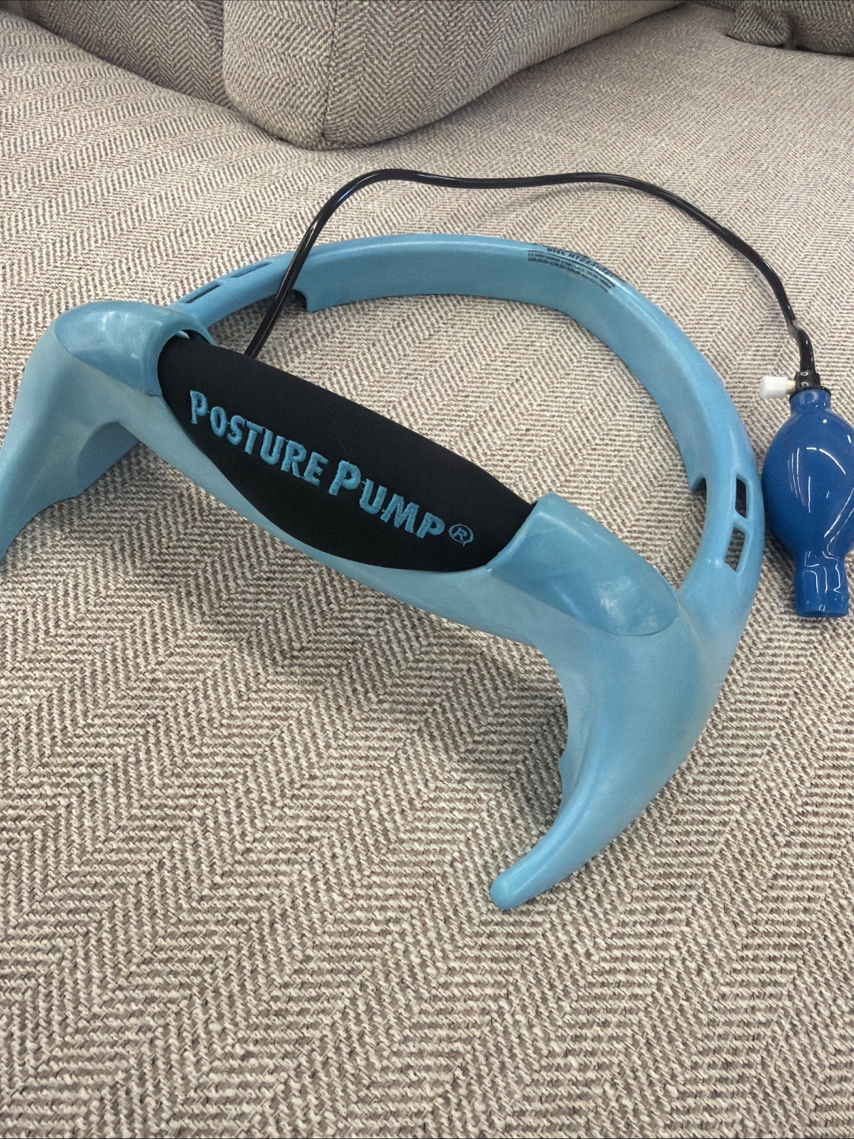 Posture Pump Spine Trainer Neck Traction Device USA Blue