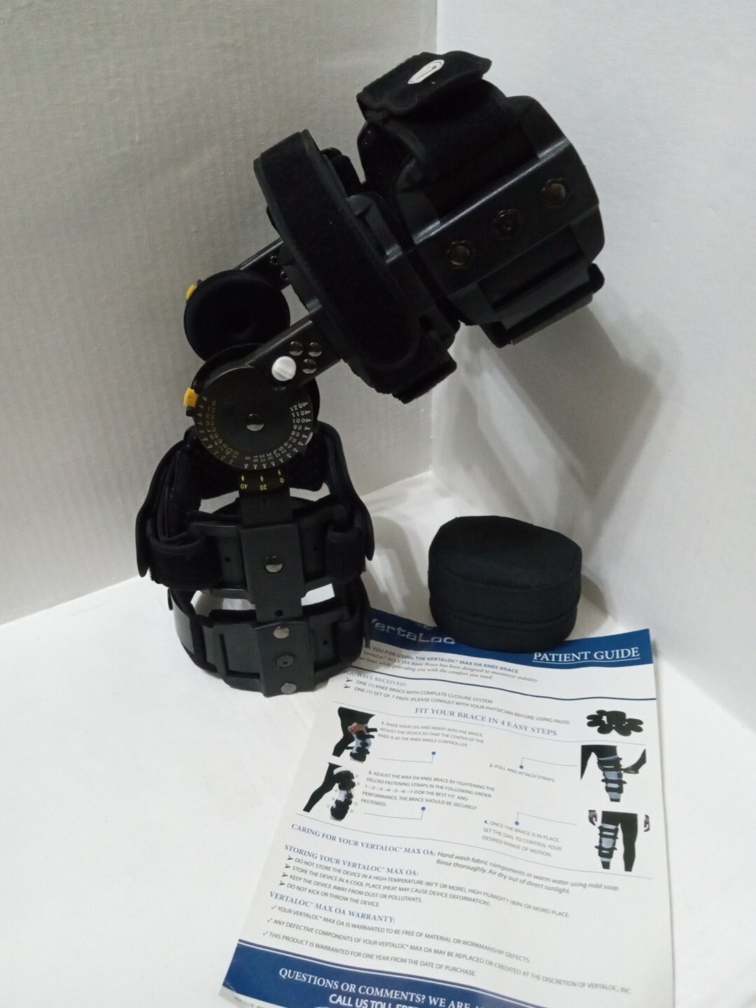 Vertaloc Max OA Knee Brace Sz Large Left Leg With Extra Pads