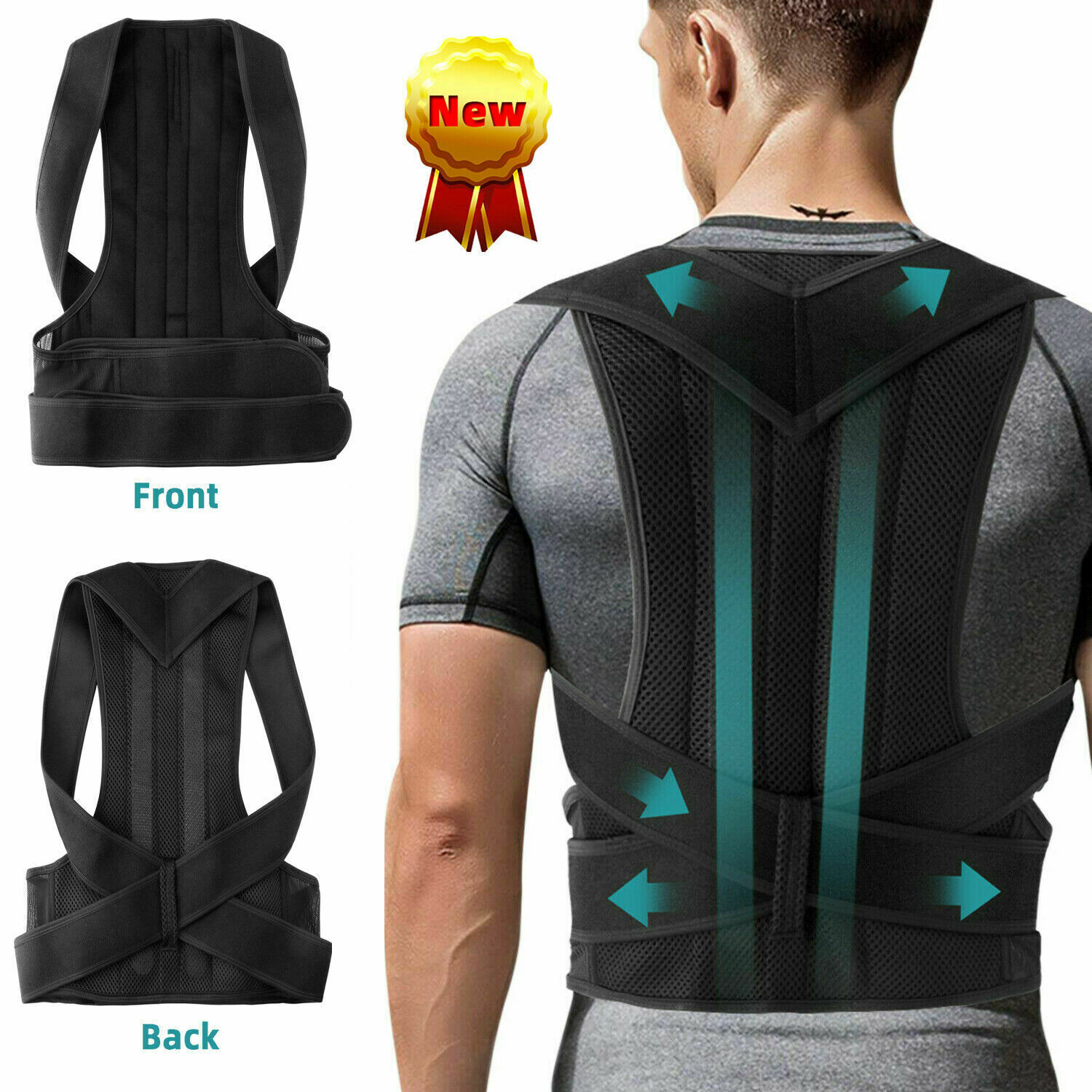 Back Braces For Lower Back Pain Relief With 2wide Flat Support Bones On The Back