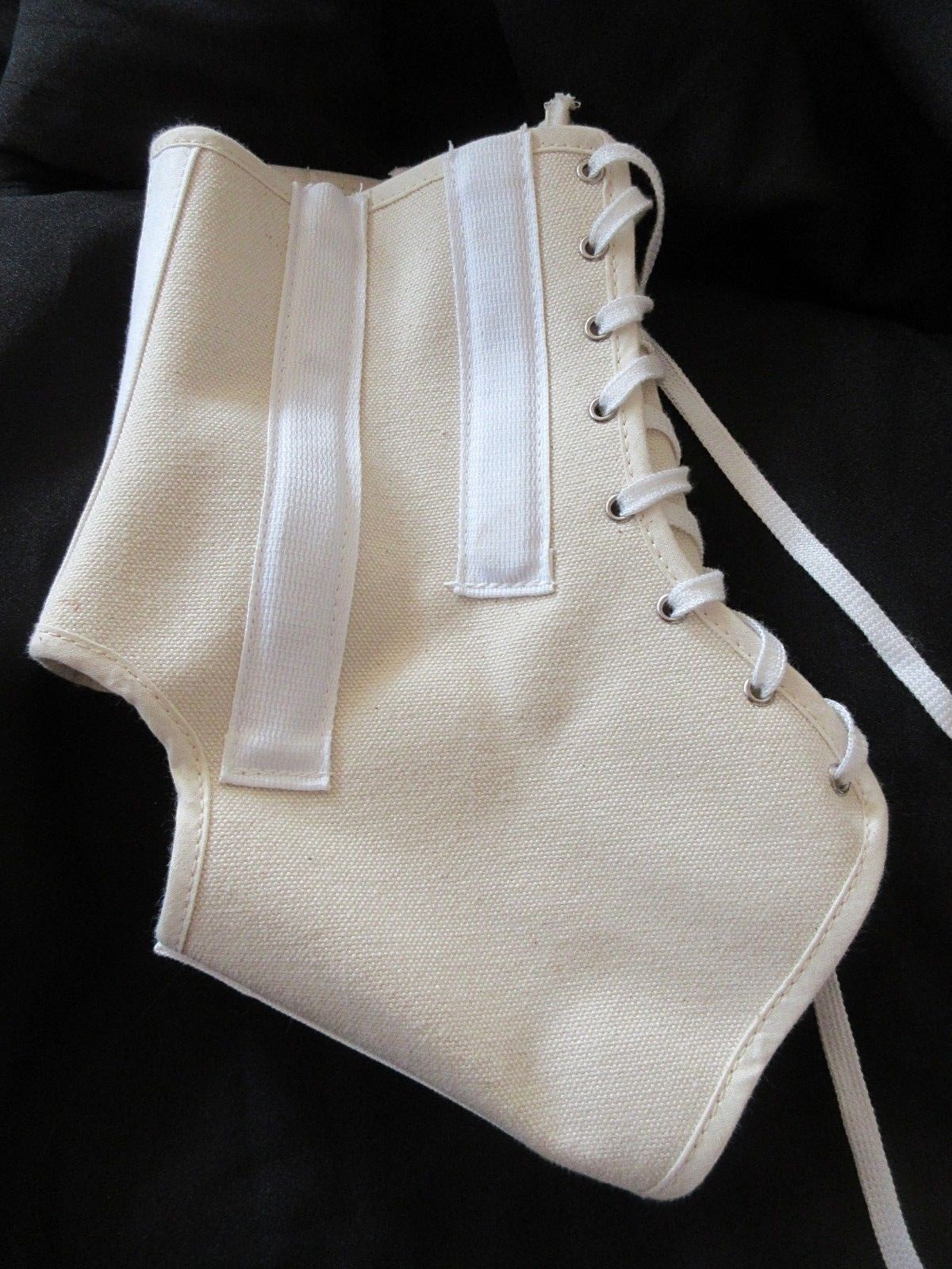 Orthopedic Systems Inc. XL Canvas Ankle Brace Lace-Up Metal Stabilizers NEW