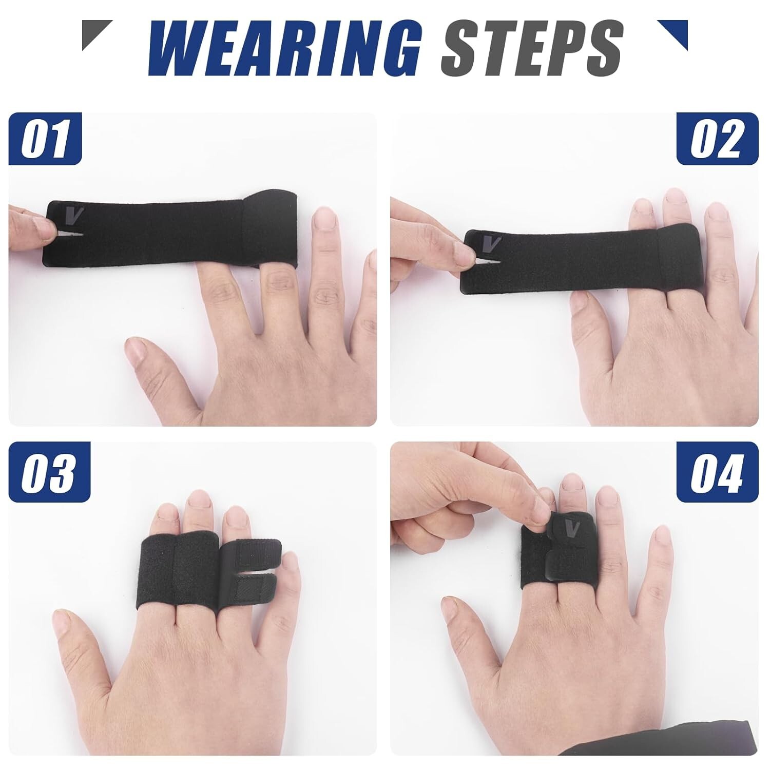 Finger Splints 2PCS Finger Splint Compression Finger Support Finger Buddy Wra…