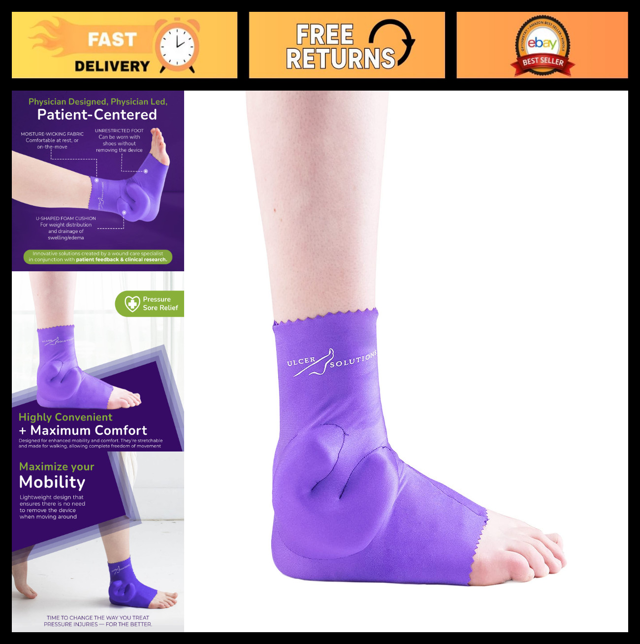 Ankle Protector for Pressure Sores – Lightweight Offloading Cushion, Injury Reco