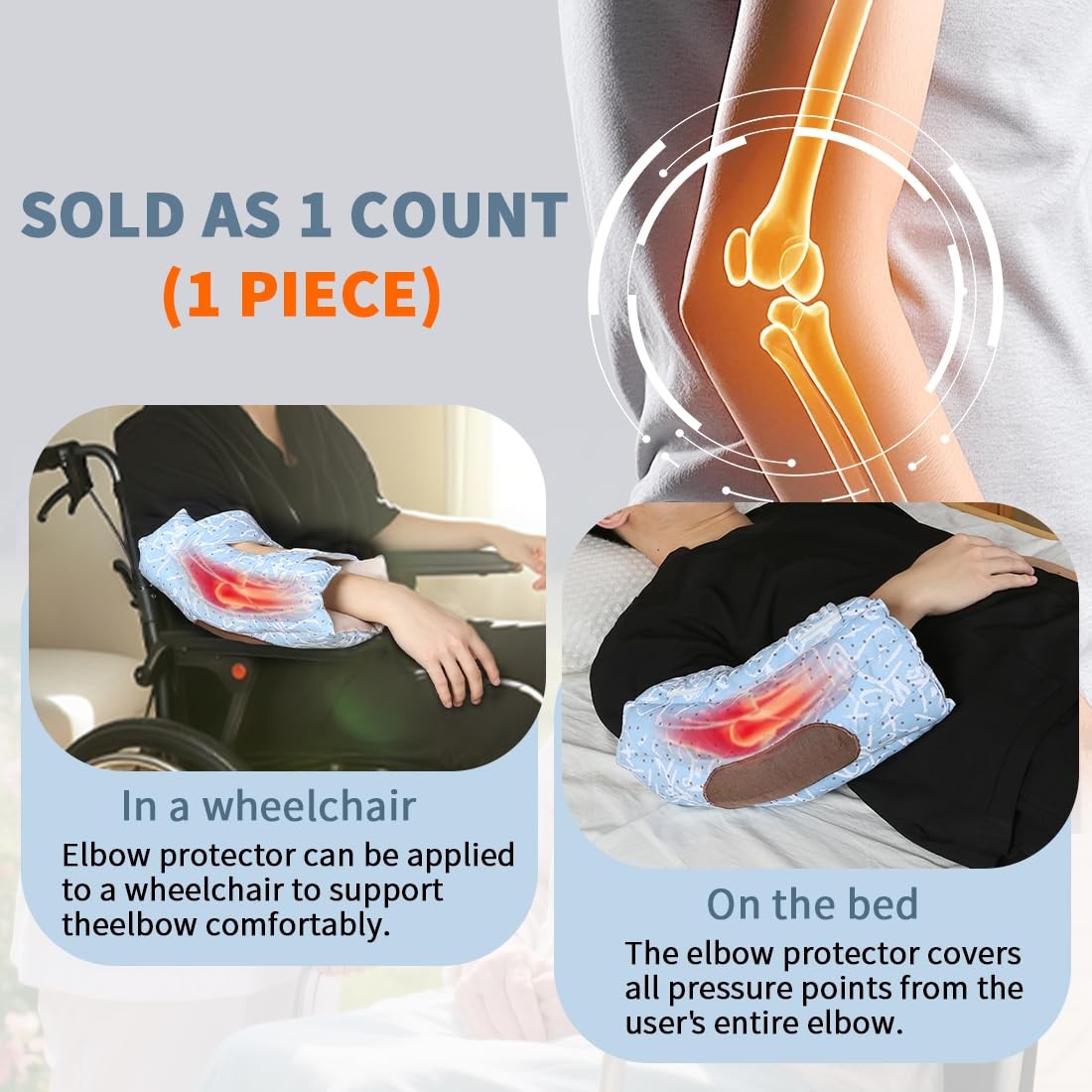 Colorful Pattern Elbow Protector Elderly Care Adjustable Pressure Pad 1 PCS