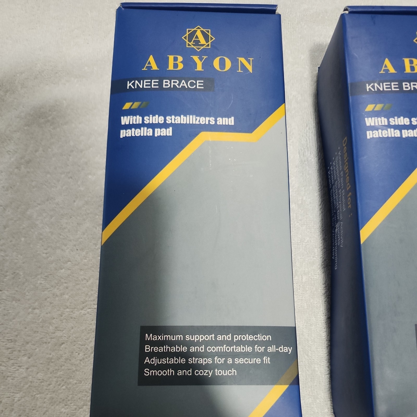 Abyon Knee Brace With Side Stabilizers & Patella Pad size XL Men