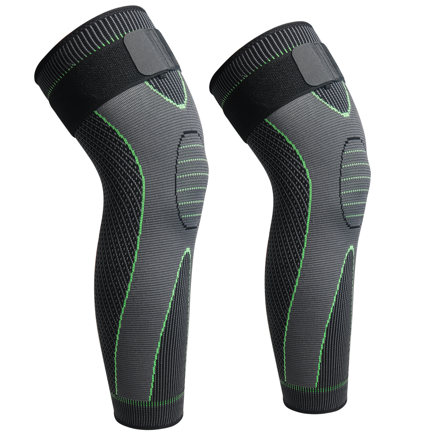 Leg Support Brace With Strap Thigh High Compression Sleeve Socks Pain Relief