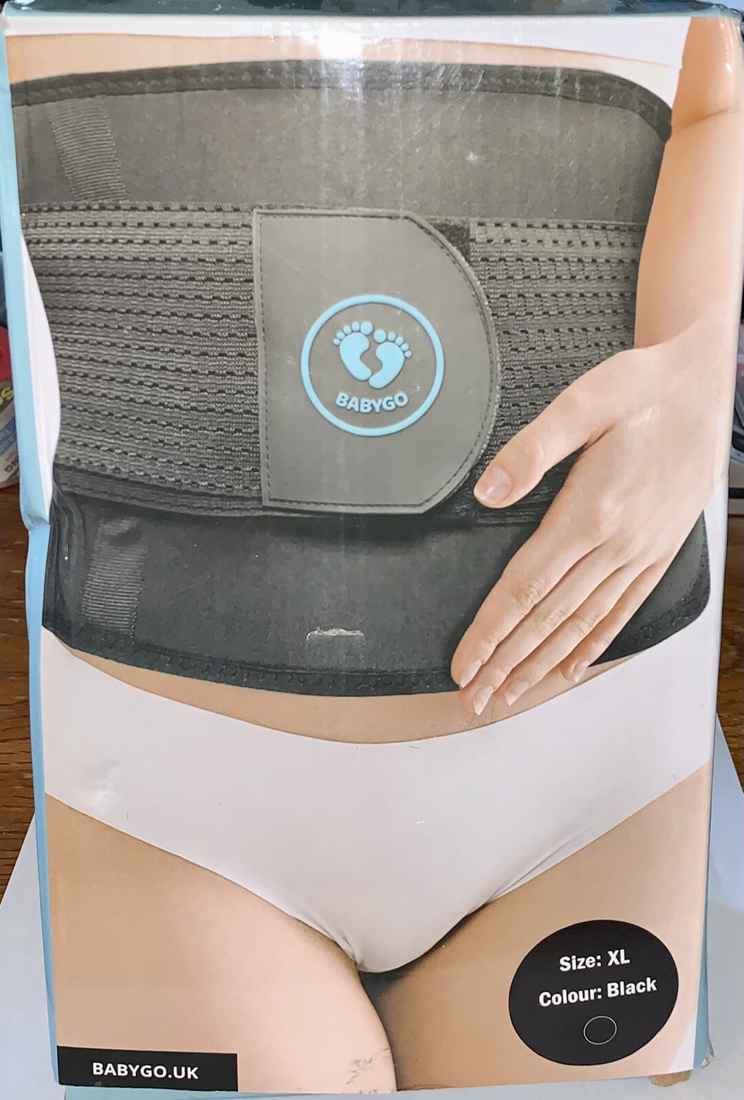 BabyGo Postpartum Belt ~ Back & Pelvic Support Size XL Black ~ NEW in Box