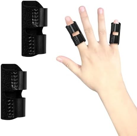 2 PCS Small Finger Splint, Adjustable Trigger Finger Splint, Straightener for Br