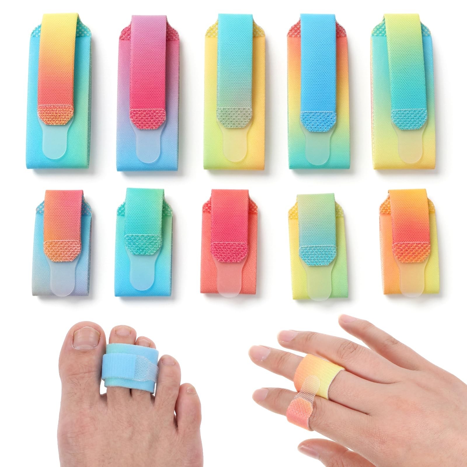10 Pcs Finger Loops Tapes Bandage Buddy Tape Finger Straps Arthritis Splint R…