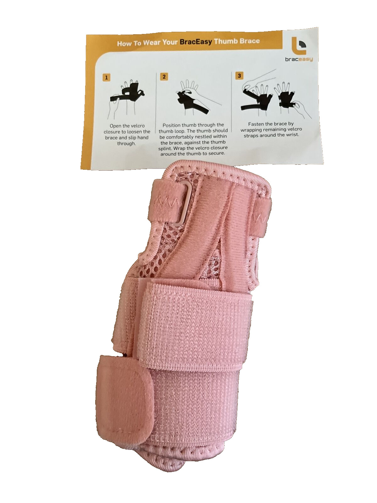 Thumb Brace Arthritis, Tenosynovitis Splint For Right or Left Hand Single Pink
