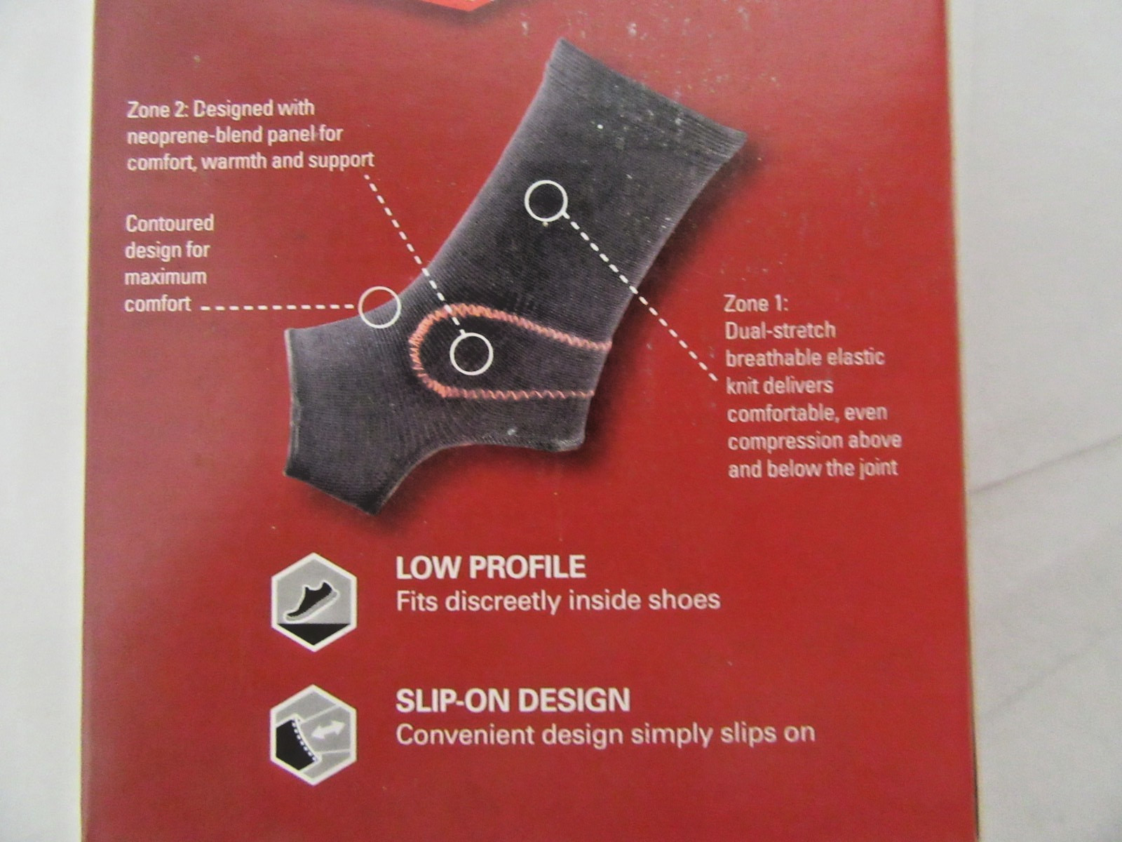 Large X Large (L / XL) Black Orthopedic Ankle Brace Compression Support Neoprene