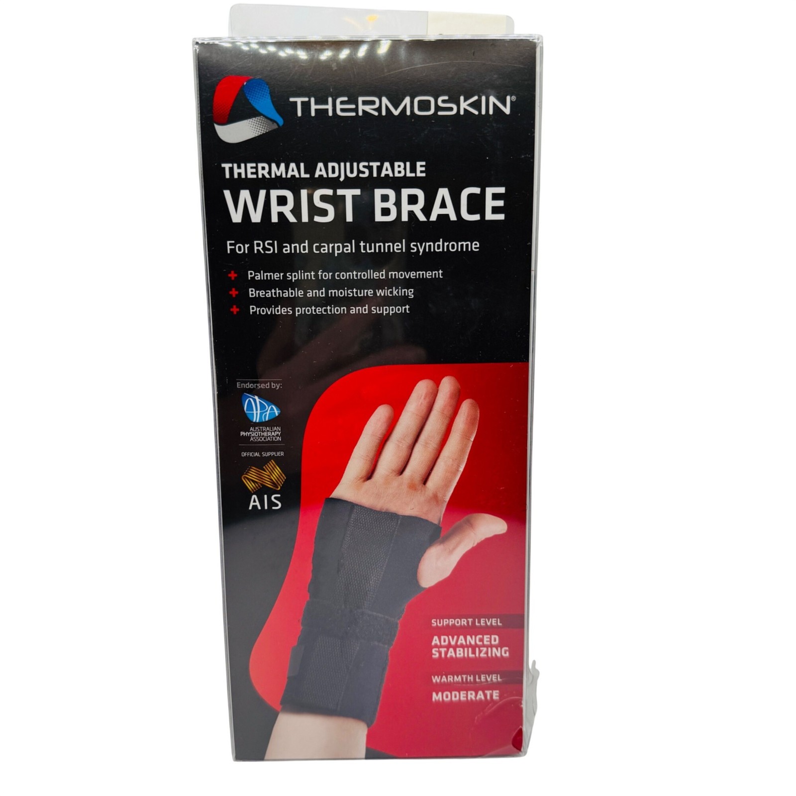 Thermoskin Thermal Adjustable Wrist Brace For RSI & Carpal Tunnel Right Hand One