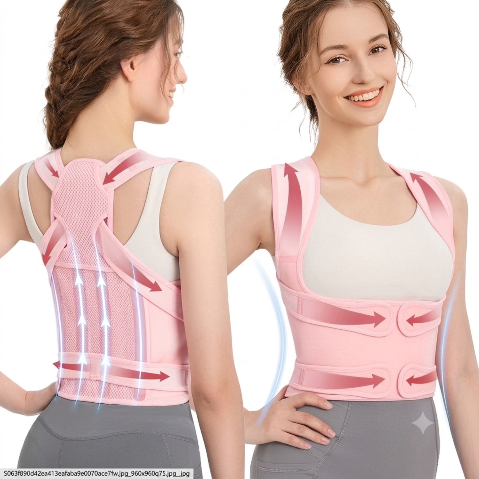 Back Brace Posture Corrector Women Men Shoulder Straightener Adjustable Support