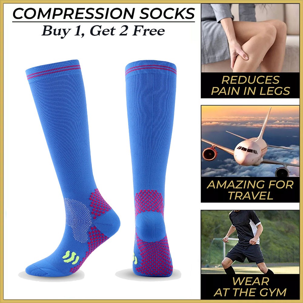 Men Women Compression Calf Socks 20-30mmhg for Sports, Running, Yoga and Fitness