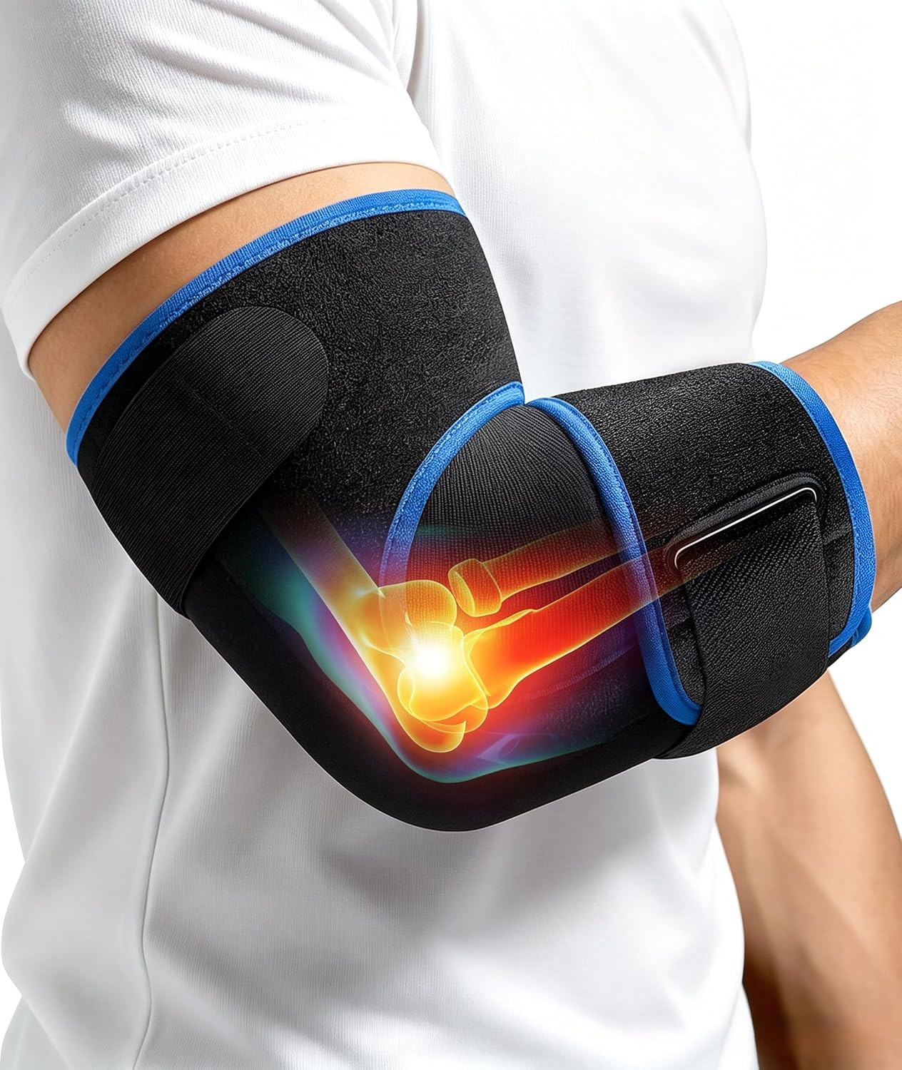 Adjustable Elbow Brace for Tendonitis, Tennis & Golfer’S Elbow – Fits Most Compr