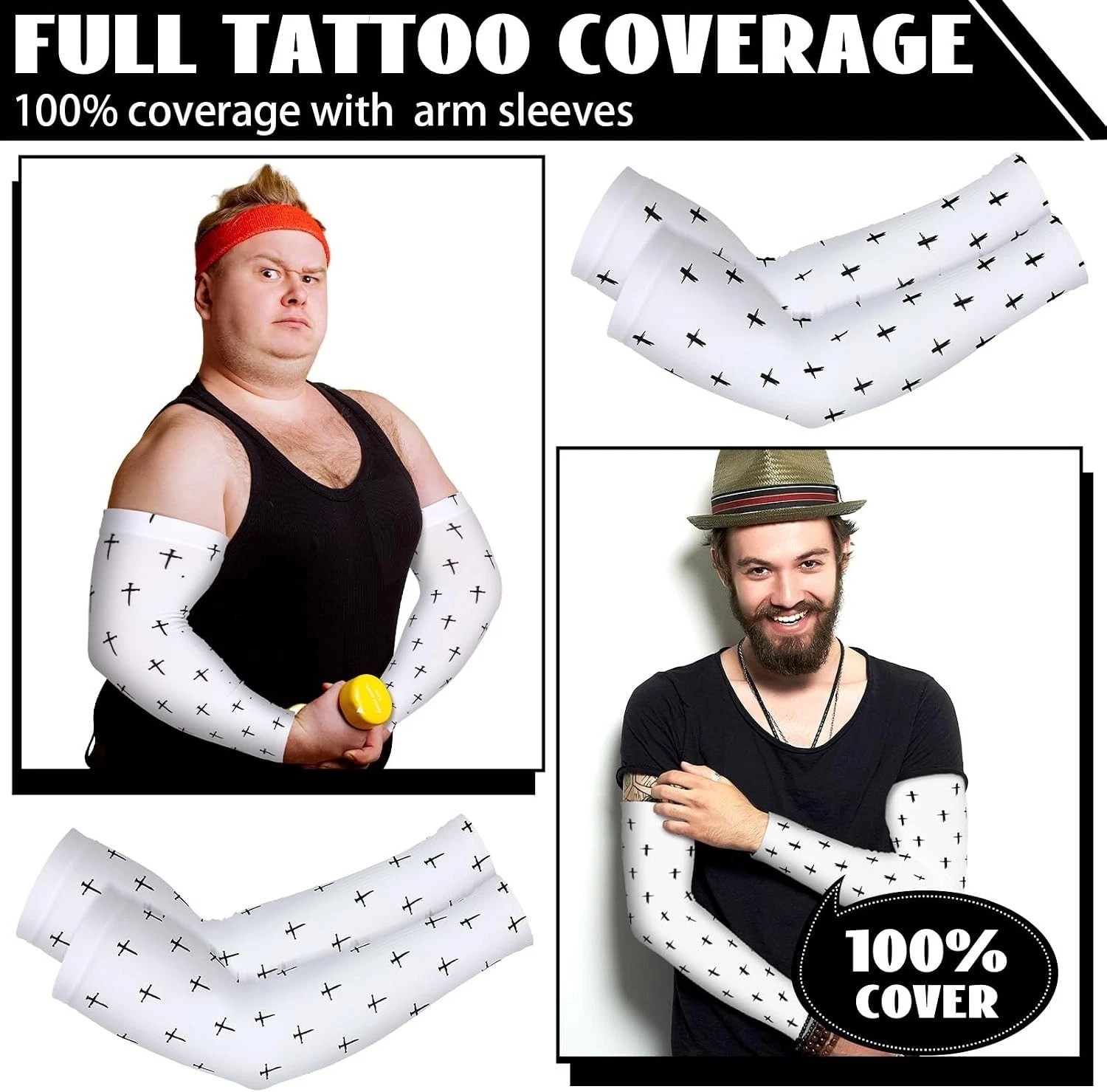 Breathable Christian Arm Sleeves – 6 Pack UV Protection for Active Lifestyle