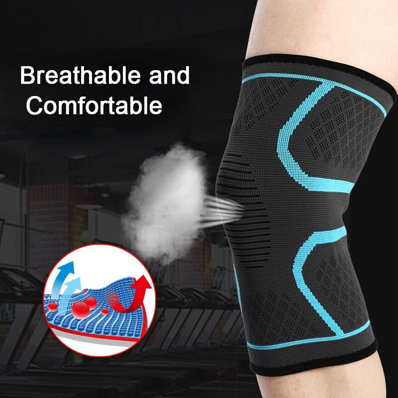 1/2Pcs Knee Brace Support Compression Sleeve Arthritis Joint Injury Pain Relief