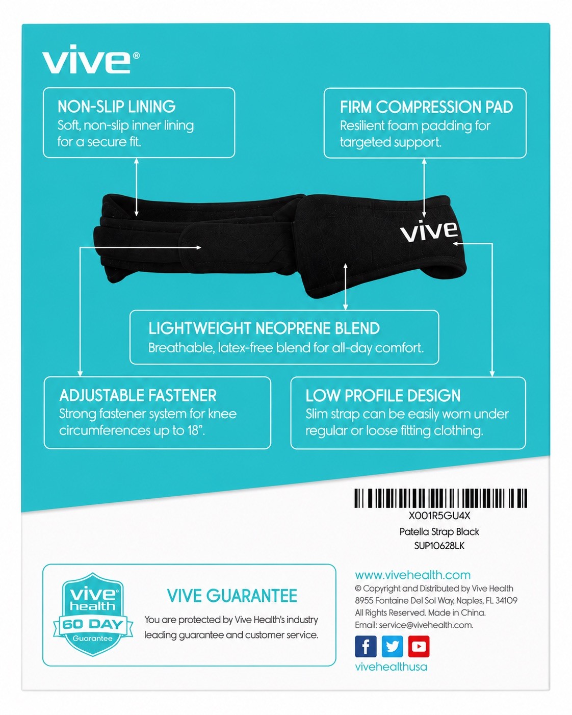 Vive Petella Strap Black Universal Unisex Single One