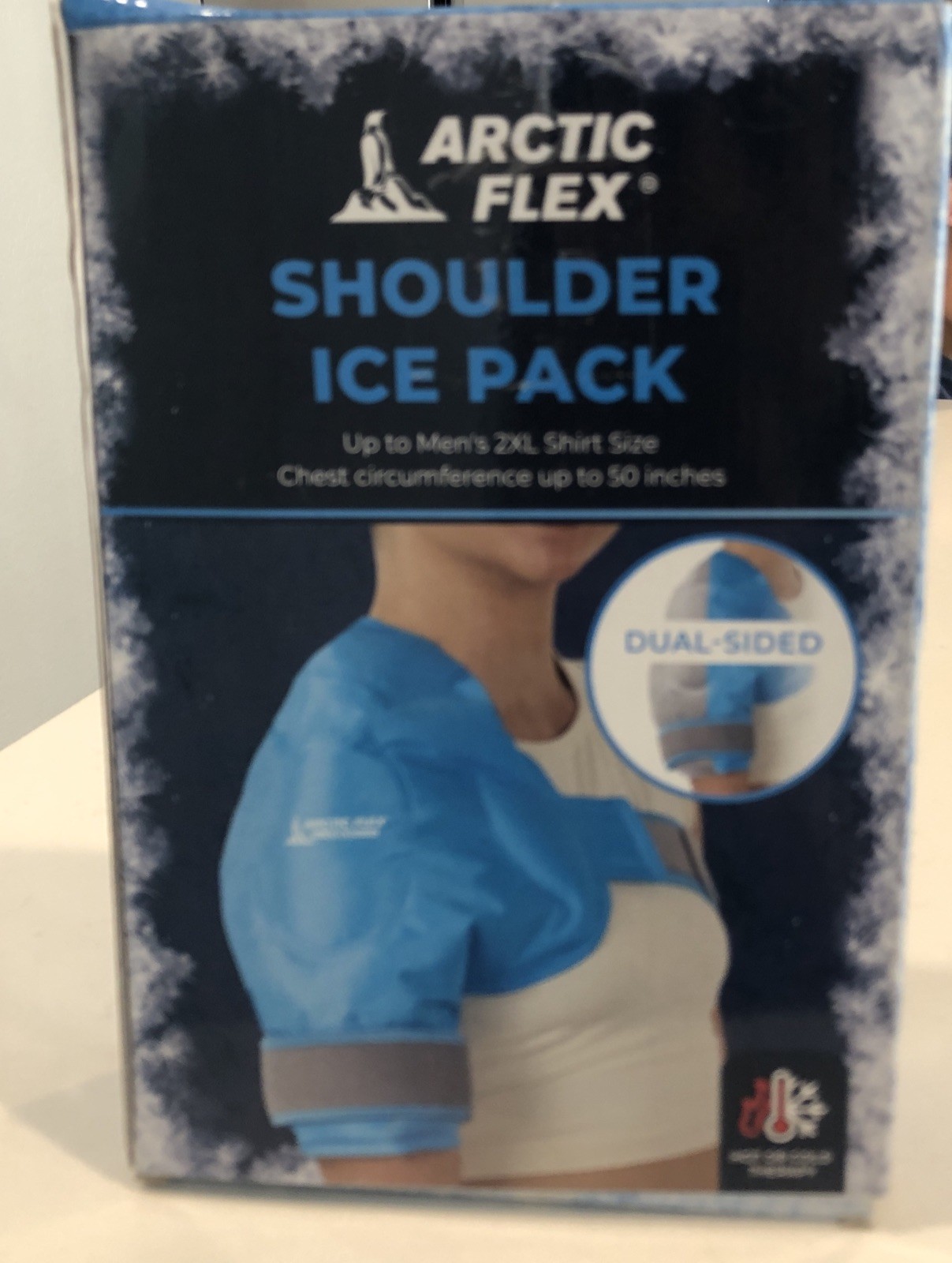 Shoulder Ice Pack Brace – Cold Reusable Cool Gel Wrap