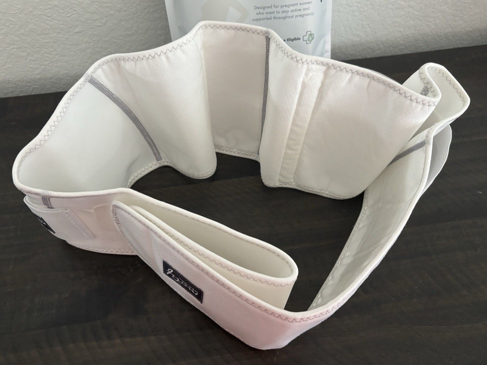 Motif Medical Pregnancy Support Band Adjustable Mesh Belly/Back Brace L White