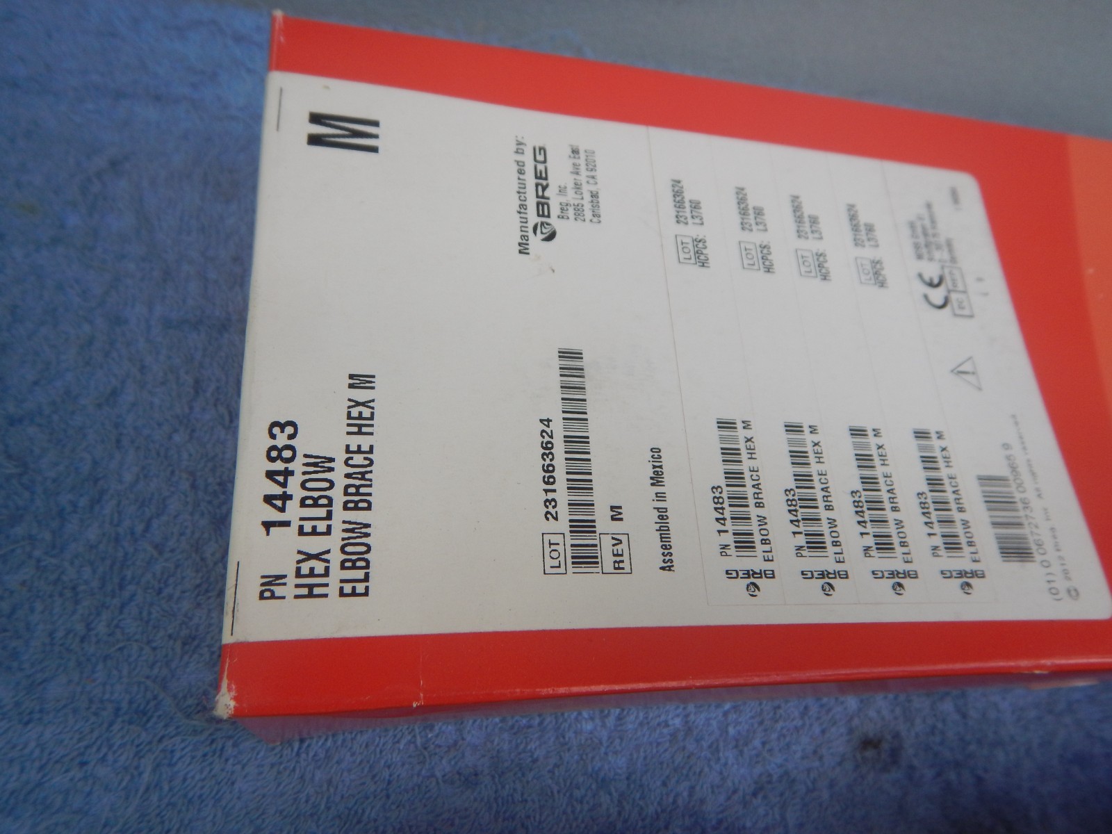 Breg Hex Elbow Brace NEW IN BOX Part No. 14483 Medium
