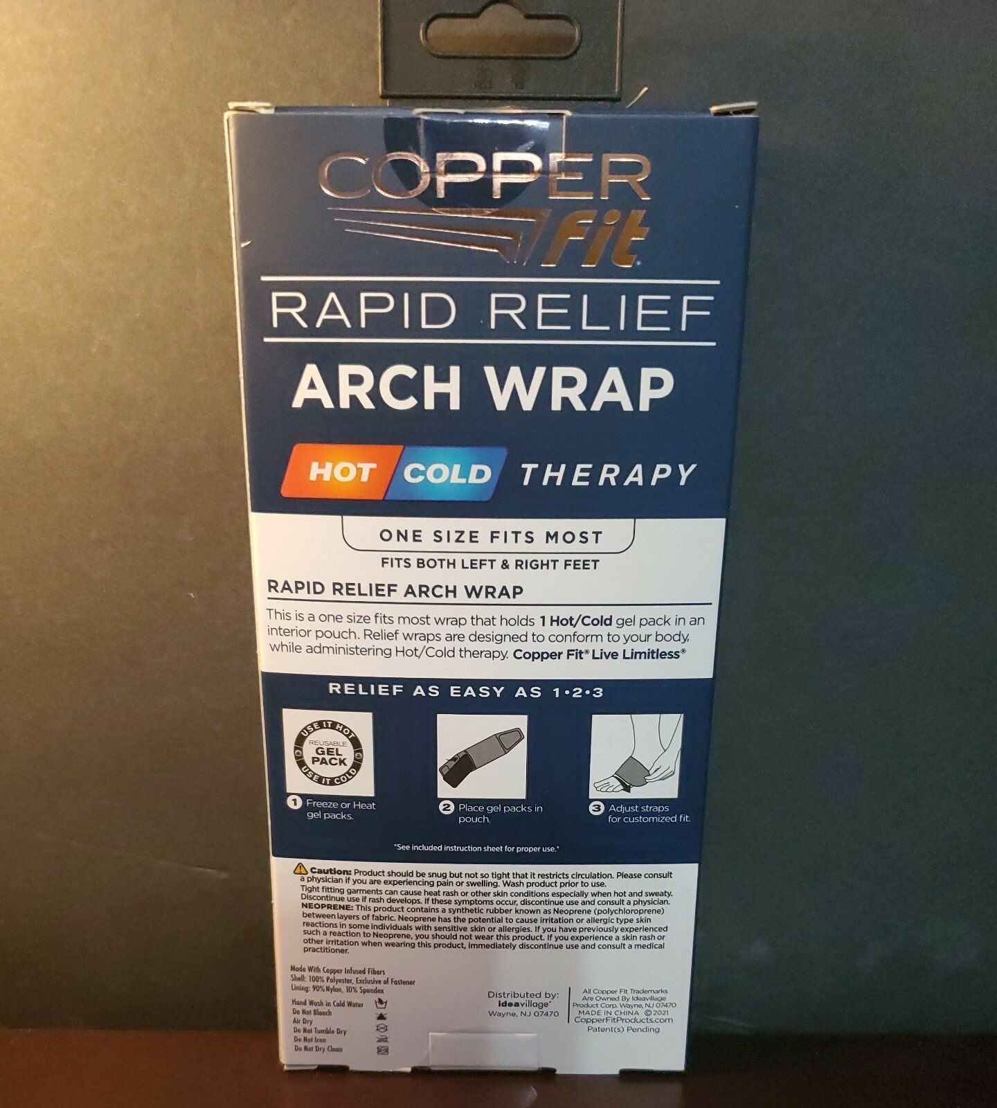 COPPER FIT ARCH WRAP RAPID RELIEF+ UNISEX ONE SIZE FITS ALL