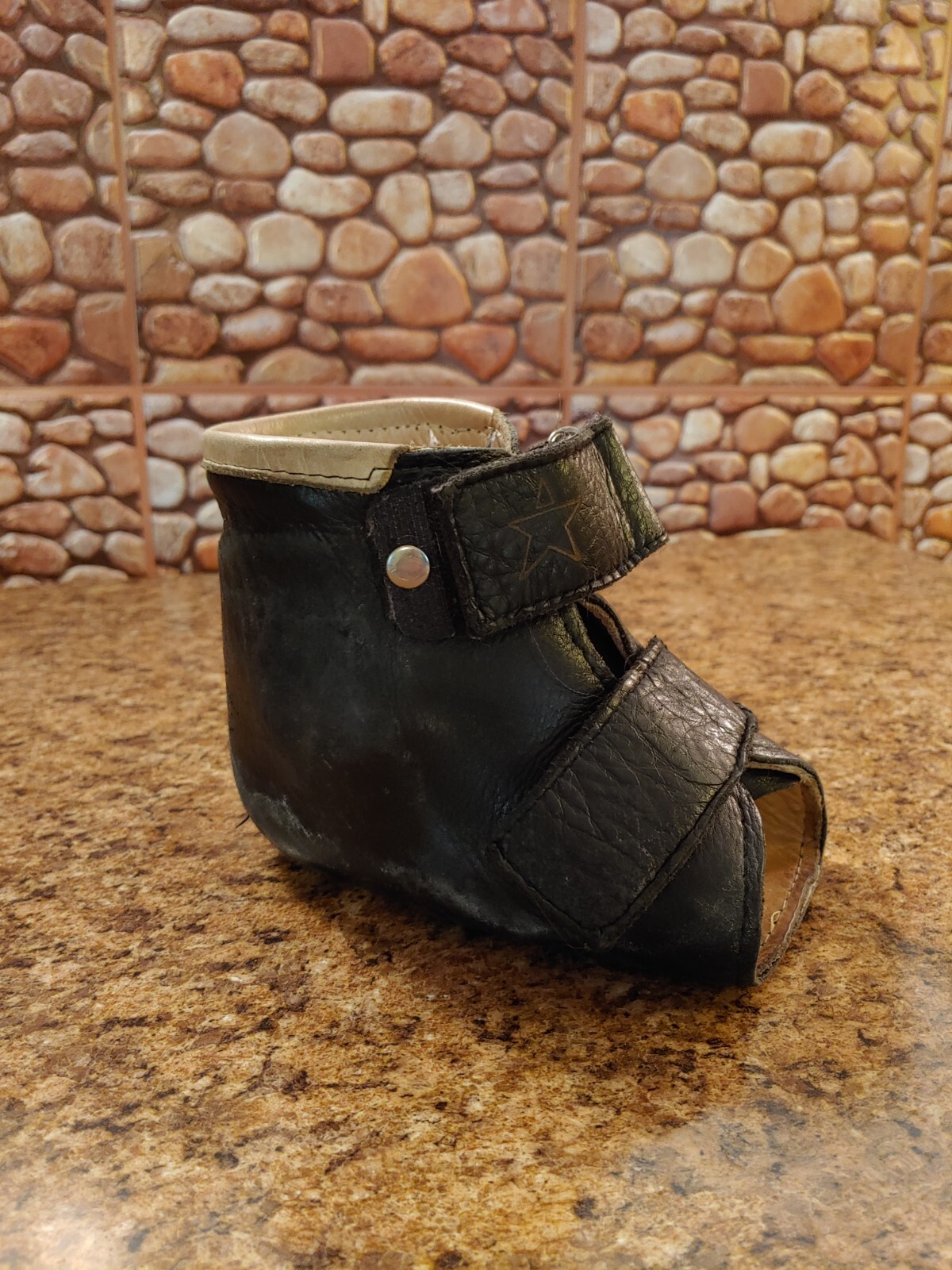 HTF Antique RETRO Leather Boot Foot ANKLE Brace Polio Steampunk CAST SUPPORT COS