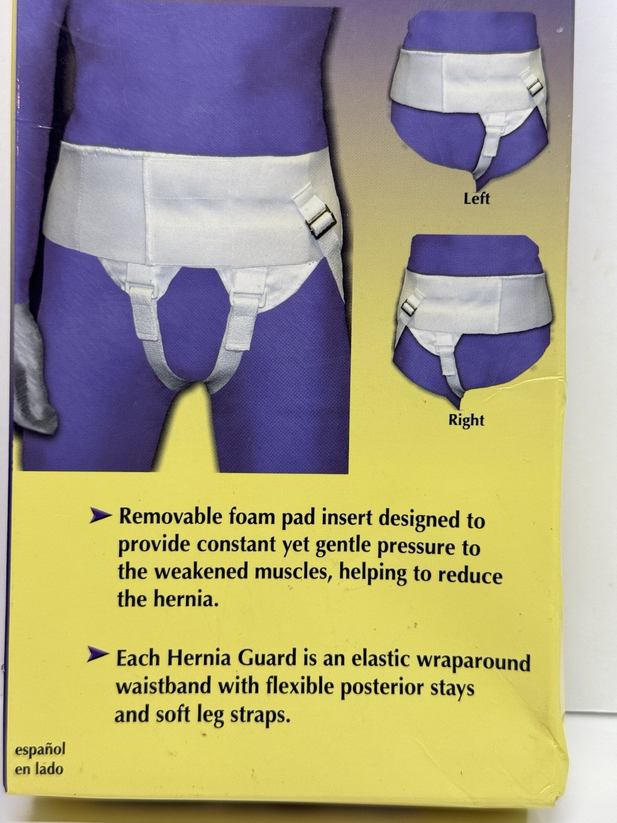 Bell-Horn Deluxe Woven Hernia Guard Support Belt Left Right Double Support XXL