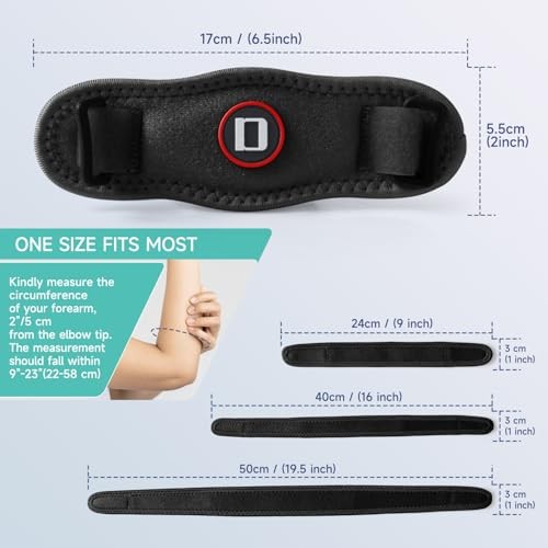 Tennis Elbow Brace for Women & Men, Adjustable Golfer Elbow Strap with